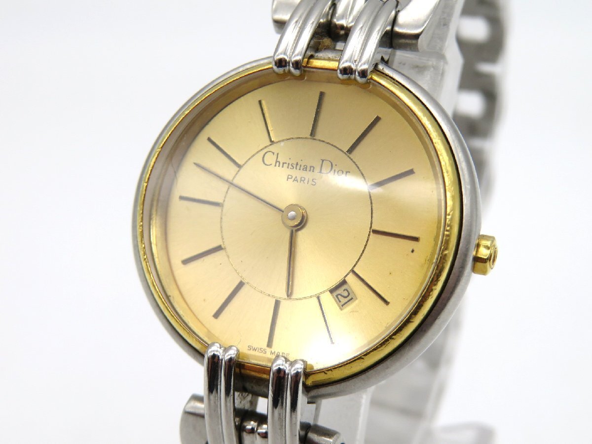 1 иен * работа * Christian Dior Gold кварц женские наручные часы M38103