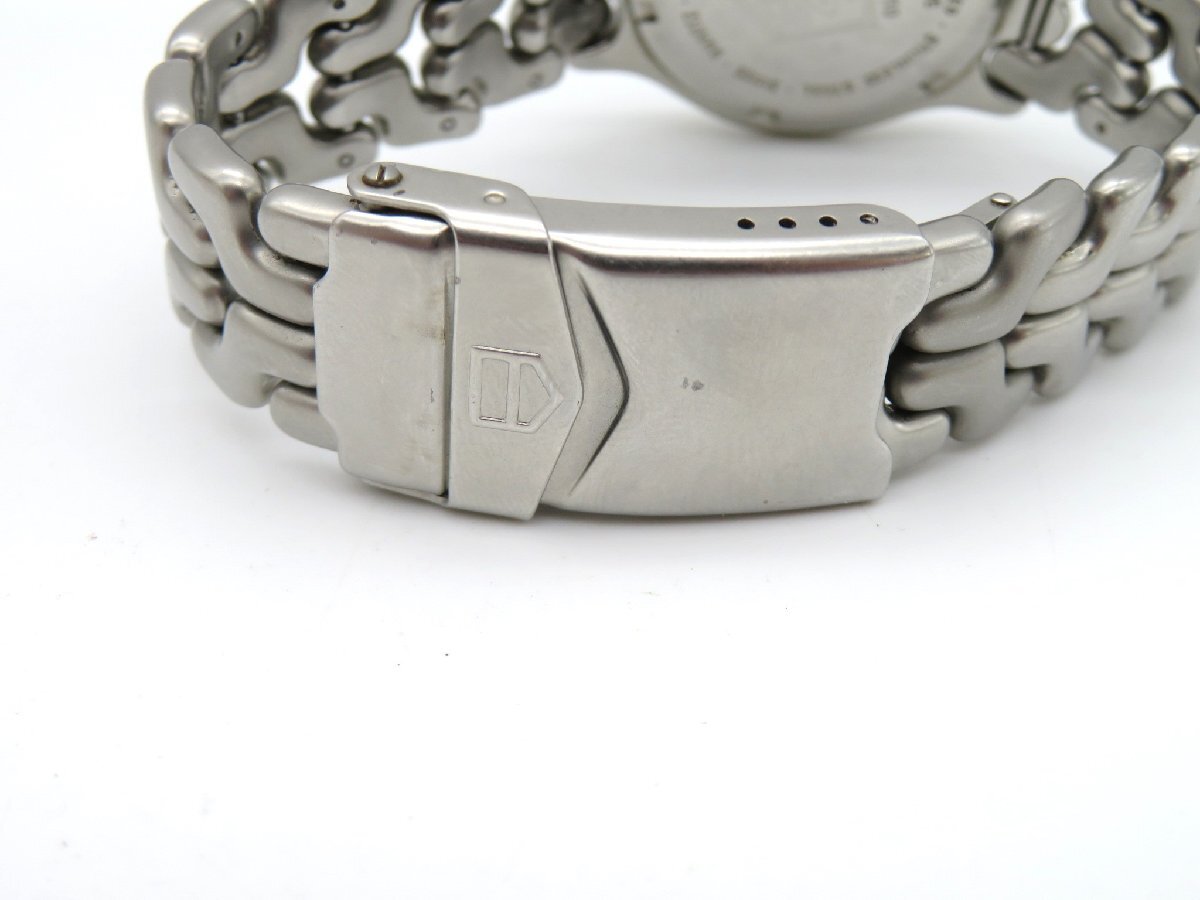 1円◆稼働◆ タグホイヤー S99.213 グレー クオーツ ユニセックス 腕時計 O225_画像5