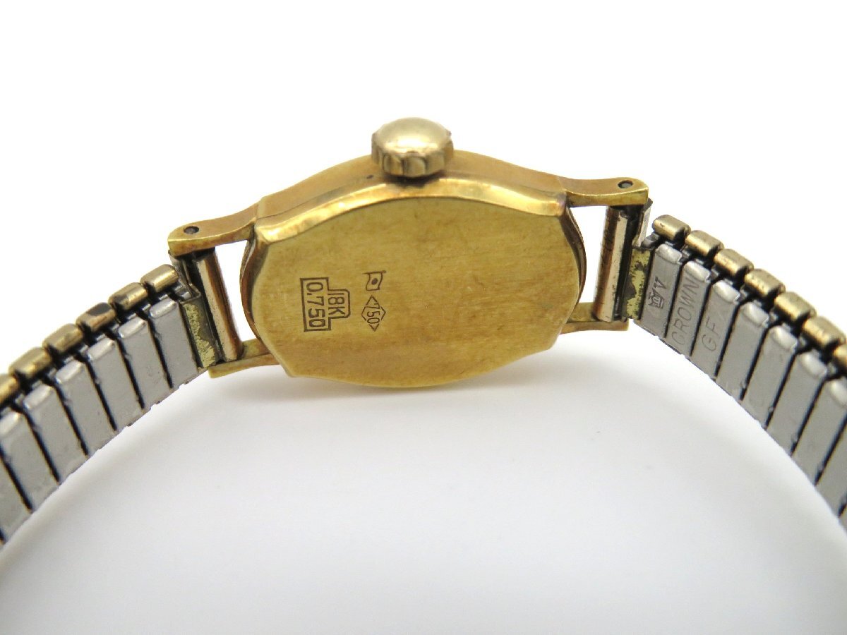 1 иен # Junk # прочее 18K серебряный механический завод женские наручные часы M38702