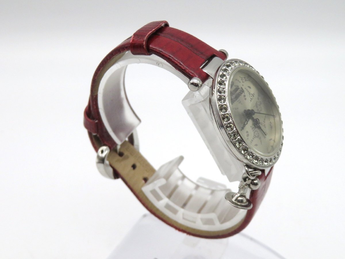 1円◆稼働◆ ヴィヴィアンウエストウッド ワールドトラベル ゴールド クオーツ ユニセックス 腕時計 M38001の画像4