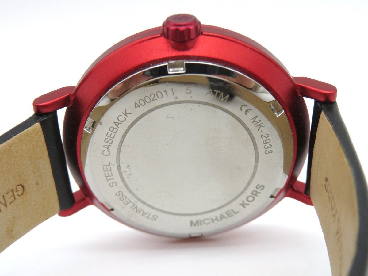 1円◆稼働◆ マイケルコース ゴールド/レオパード クオーツ メンズ 腕時計 M39602の画像5
