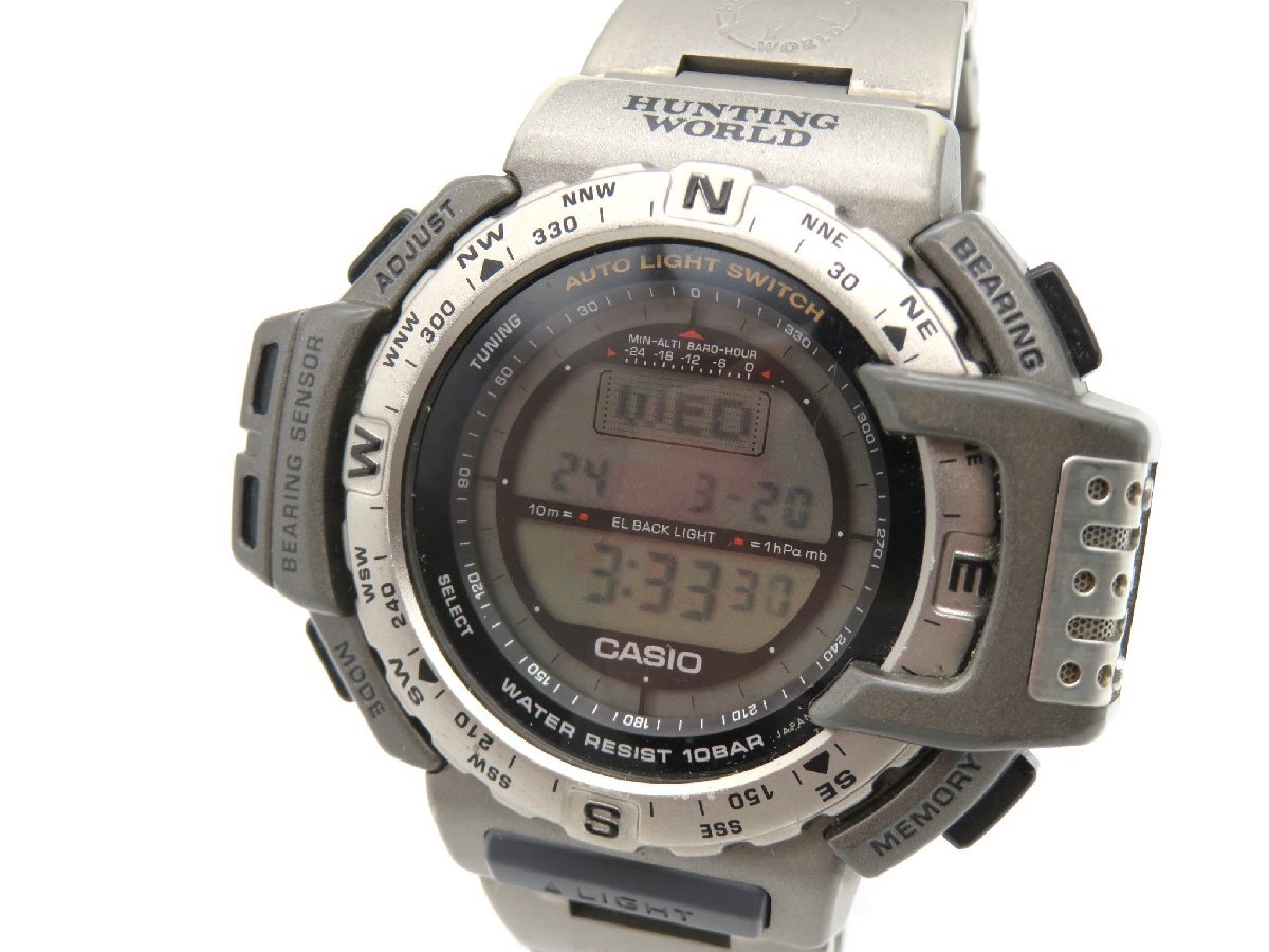 1円◆稼働◆ カシオ PRT-420 PRO TREK ハンティングワールド デジタル クオーツ メンズ 腕時計 M18811の画像1