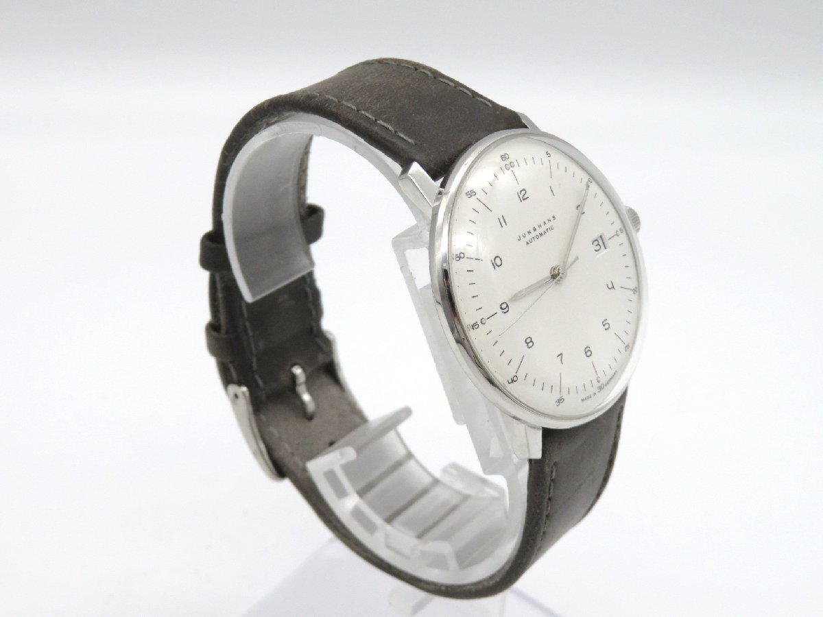 1円■ジャンク■ ユンハンス ホワイト 自動巻き メンズ 腕時計 M20802の画像4