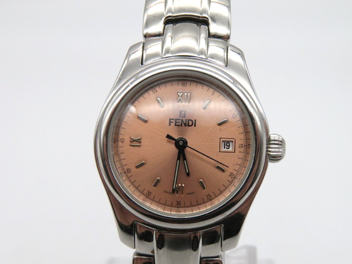 1円◆稼働◆ フェンディ 210L ピンク クオーツ レディース 腕時計 M37705の画像2