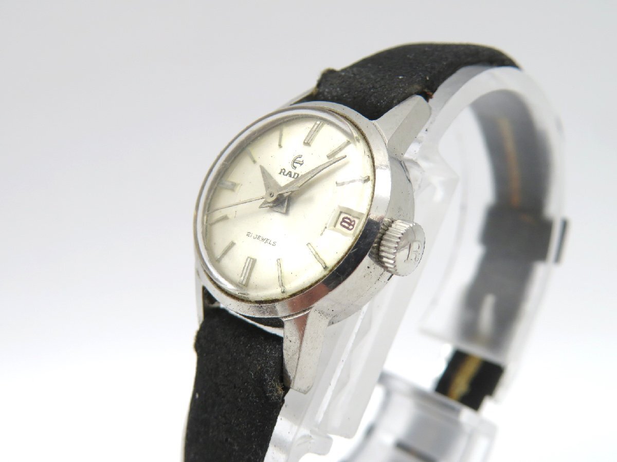 1円◆稼働◆ ラドー シルバー 手巻き レディース 腕時計 M39806_画像2