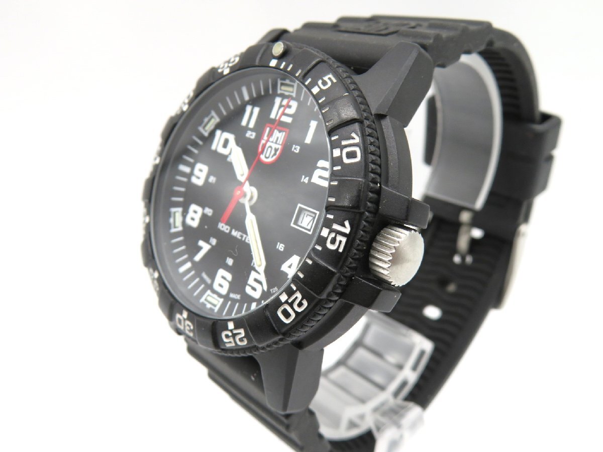 1円◆稼働◆ ルミノックス ブラック クオーツ メンズ 腕時計 M38803の画像2