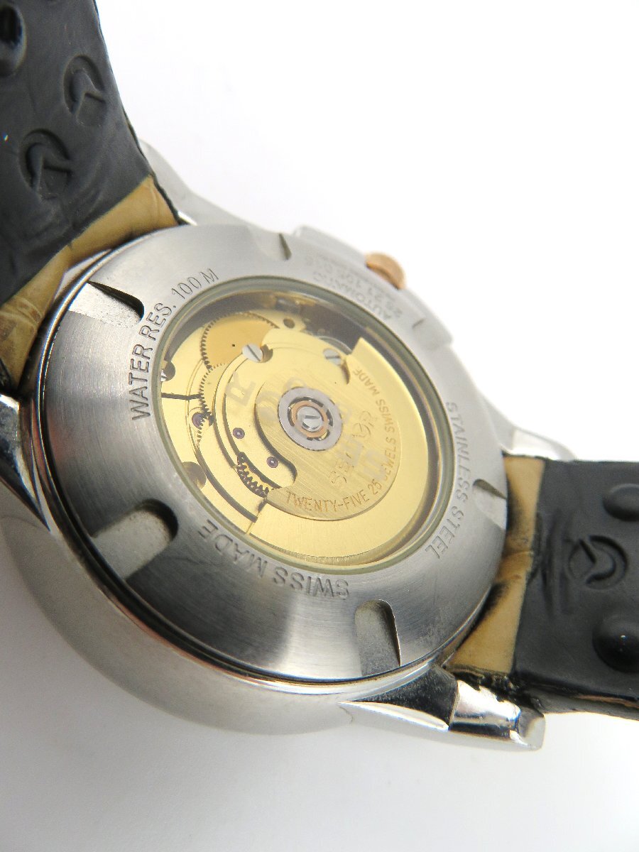 1円◆稼働◆ セクター 2621000000 ブラウン 自動巻き メンズ 腕時計 N408の画像4