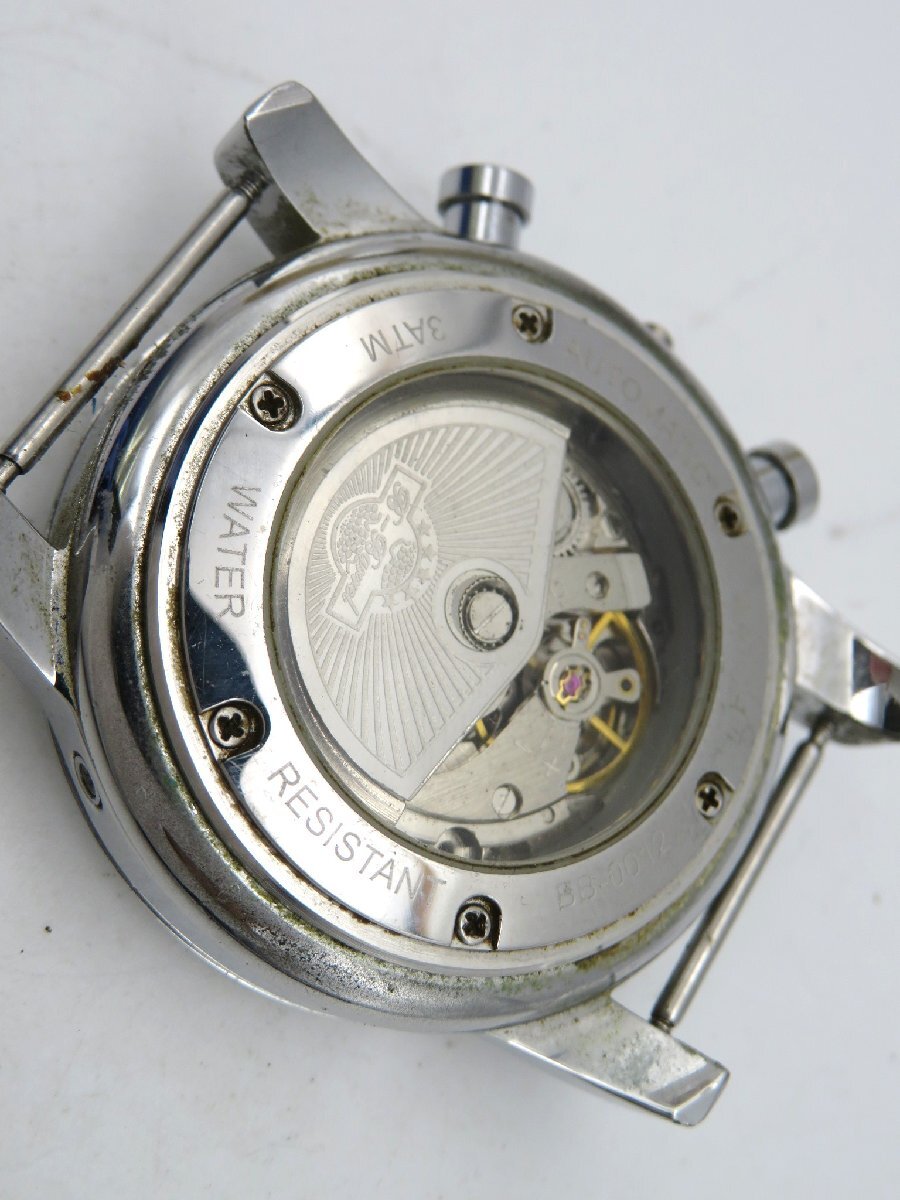 1円■ジャンク■ B-Barrel 白 自動巻き メンズ 腕時計 L26101の画像3