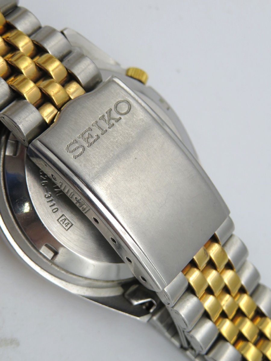 1円◆稼働◆ SEIKO 7S26-3110 5 シルバー 自動巻き メンズ 腕時計 L27302の画像3