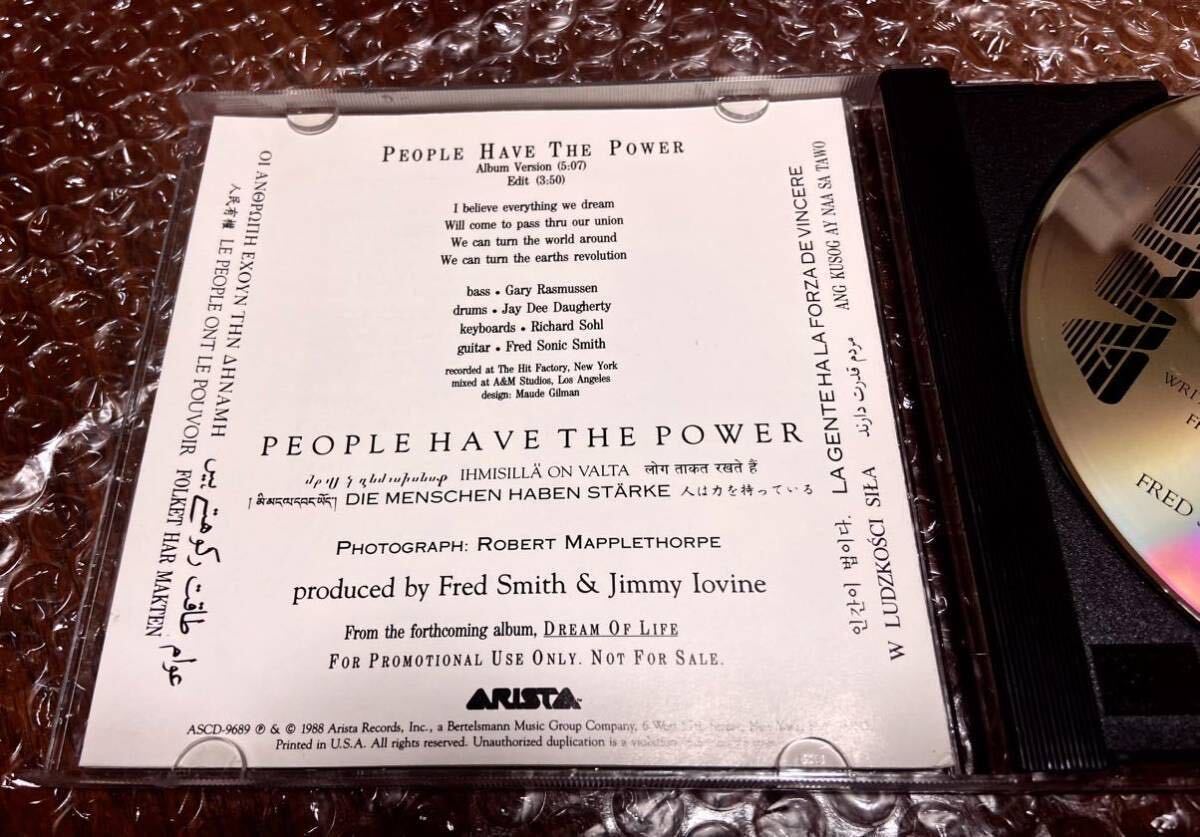 パティ・スミス Patti Smith USAプロモ 特製CD 2曲 1988年 special promo only 初期CD貴重盤 RARE versionの画像6