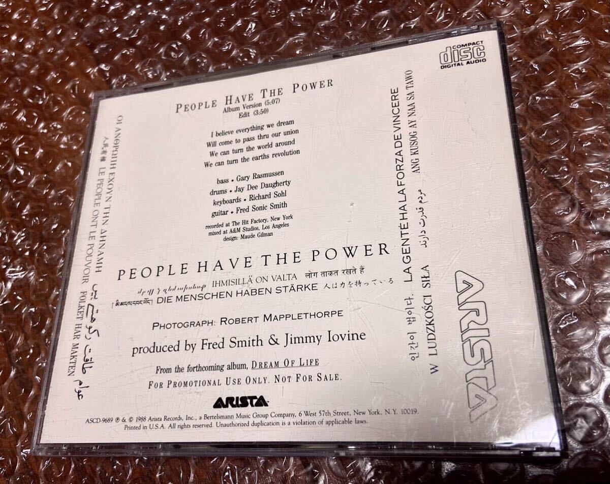 パティ・スミス Patti Smith USAプロモ 特製CD 2曲 1988年 special promo only 初期CD貴重盤 RARE versionの画像2