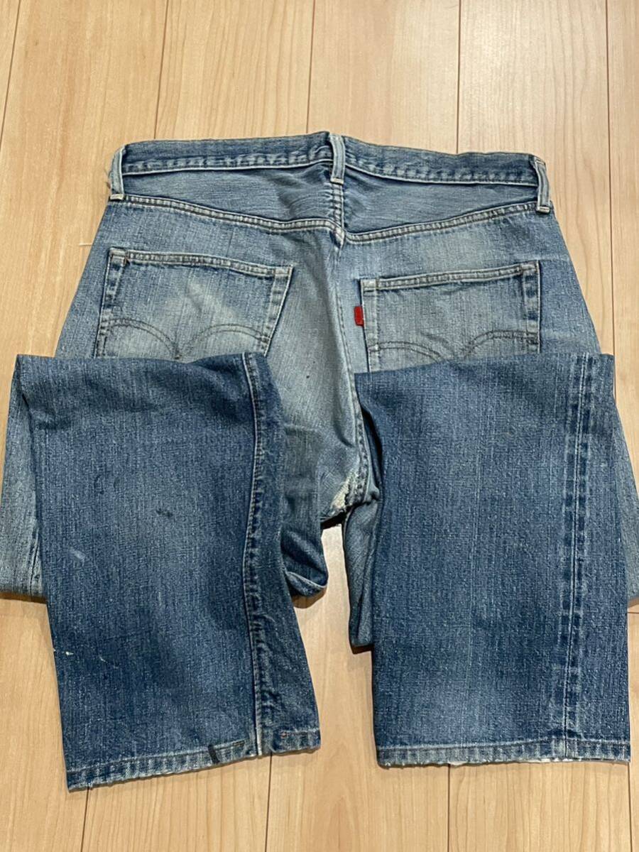 70年代ヴィンテージLevi'sリーバイス 501 66前期オリジナル W36程度 リペアあり/検505BigE 501xx 506xx赤ミミ70505E606の画像10