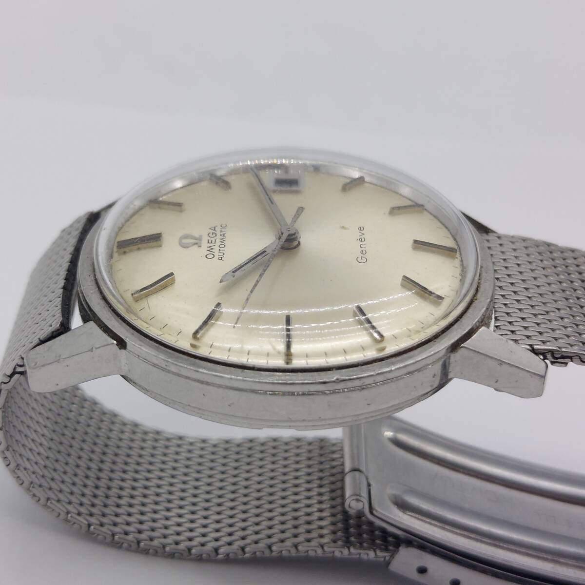 【稼働品】OMEGA オメガ シーマスター AT シーマスターデイト 自動巻き 腕時計 Geneve ヴィンテージ ジュネーブ Seamaster (6015)の画像5