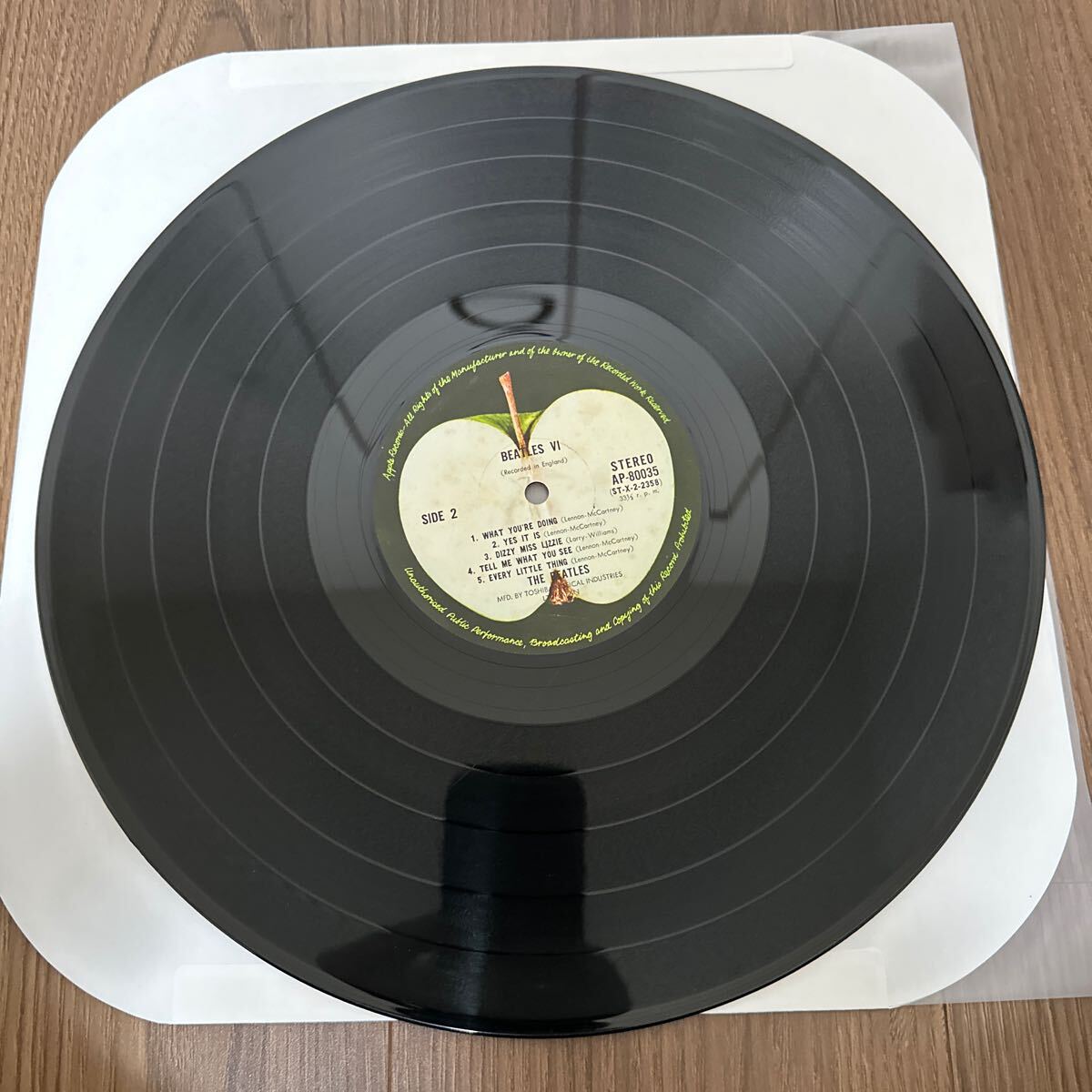 希少初回丸帯付LP!! BEATLES ビートルズ VI AP-80035 レコード 洋楽 ジョン ジョージ ポール キャピタルオリジナルアルバム_画像6
