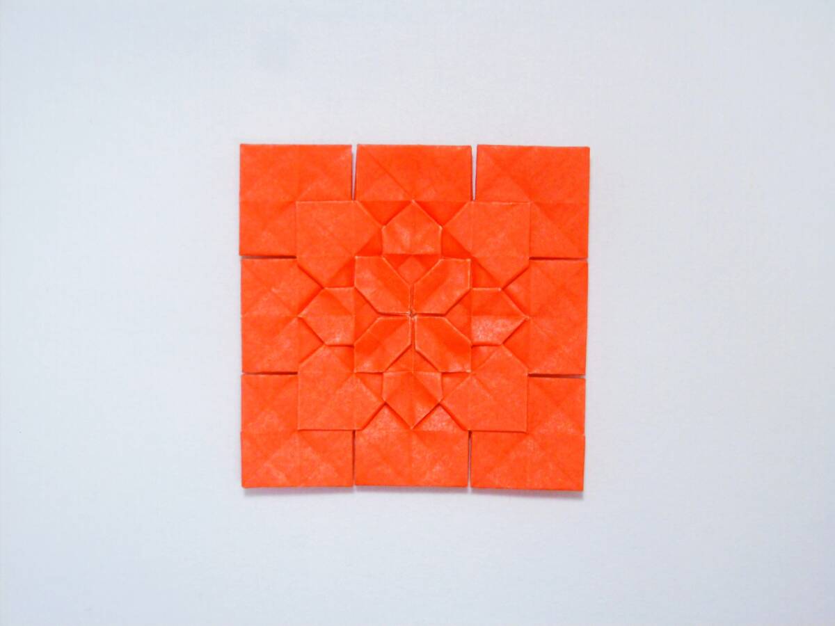 a... складывать плитка оригами orange tile Hydrangea origami ручная работа 