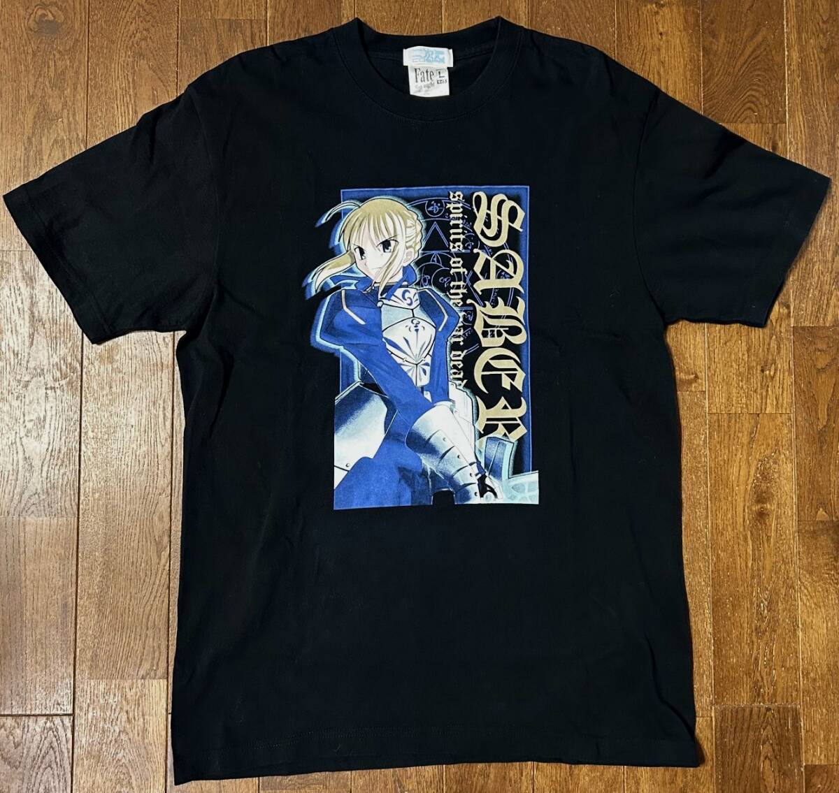 00s 二次元COSPA Fate stay night セイバー Tシャツ L ブラック オールドコスパ ヴィンテージ アニメT ゲームTの画像1