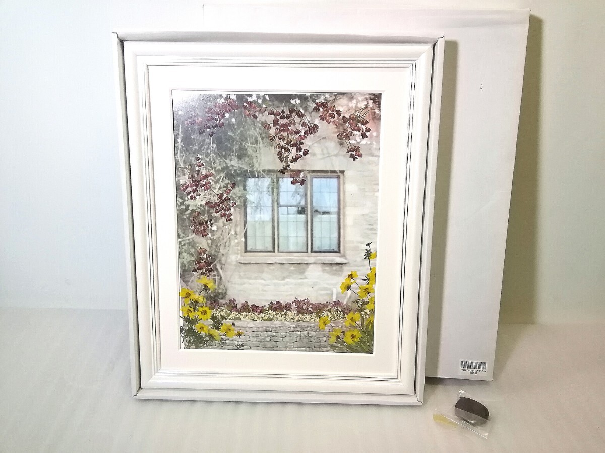  pressed flower . amount [ window side (do- Dan )] frame / picture frame (36 photo style white silver amount ) pressed flower art flower also box ⑧