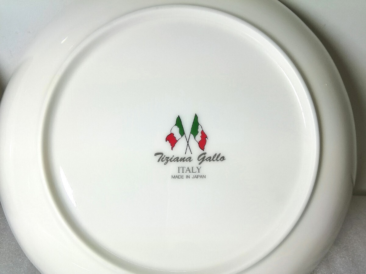 Tiziana Gallo ティツィアナガロ  ITALY イタリア MADE IN JAPAN 日本製 プレート皿 盛り皿 お皿 食器 花柄 5客揃 中古品の画像9