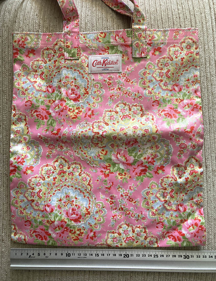 Cath Kidston エナメル？トートバッグ ピンク 多分未使用 花柄 キャスキッドソン_画像5