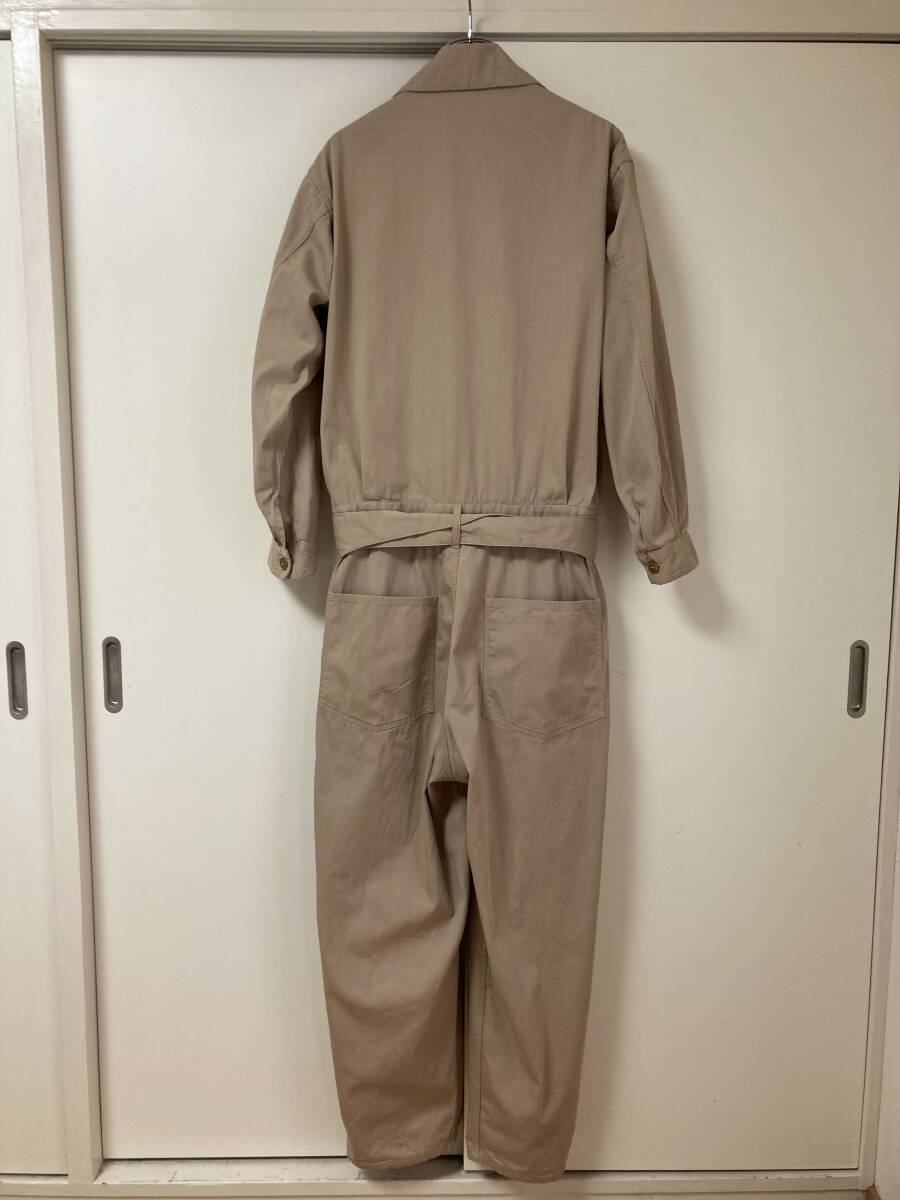 美品 COMOLI コットンオールインワン size1 BEIGE 綿100% コモリ つなぎ 日本製 AH hasegawa 長谷川昭雄