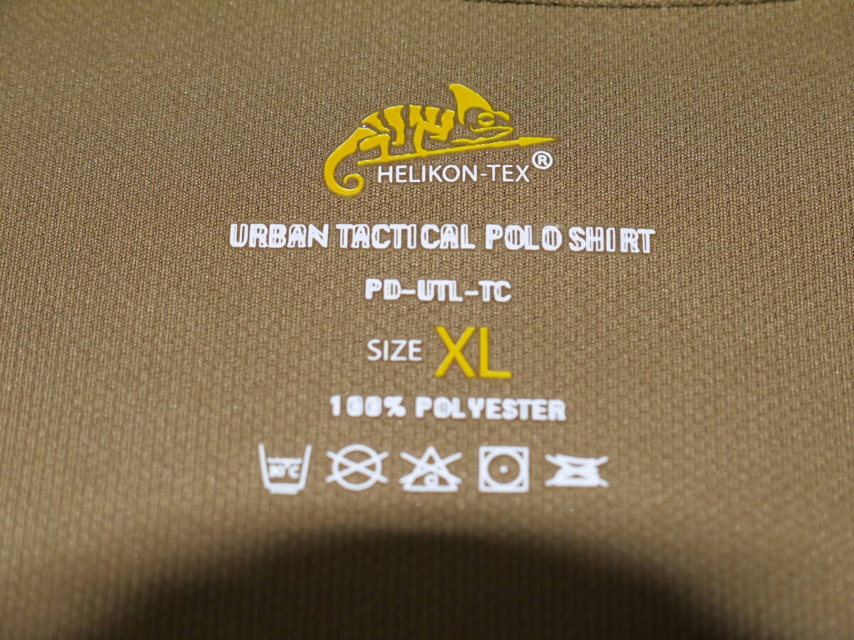 ☆HELIKON-TEX〃ヘリコンテックス・URBAN TACTICAL POLO SHIRT/TOP COOL〃SIZE:XL・100％POLYSTER・速乾ポロシャツ/コヨーテ★の画像4