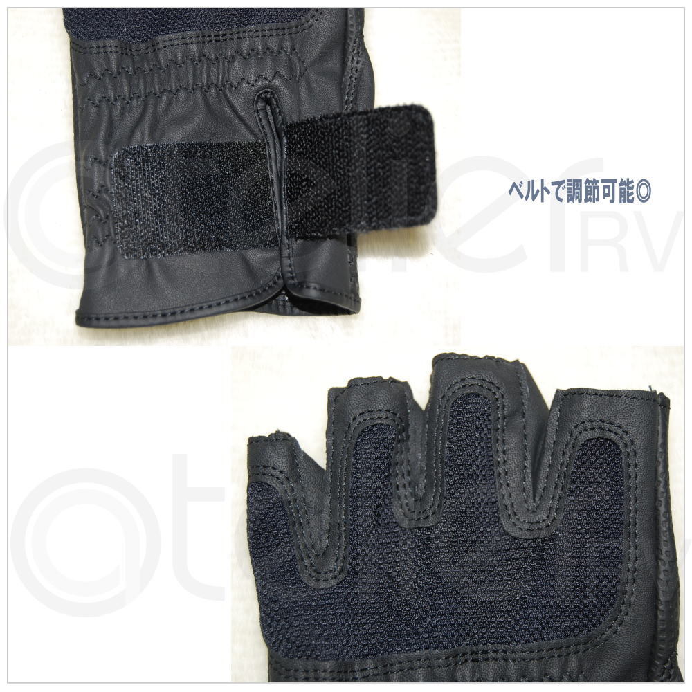  driving gloves re Sachs half finger synthetic leather black car JOYFIT 28