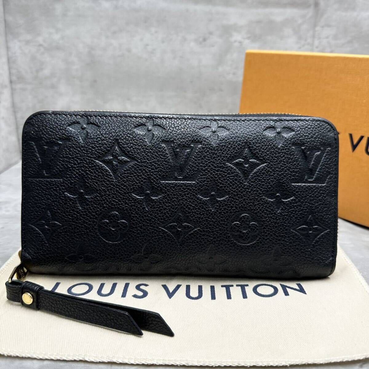 1円■極美品/新型/箱袋■ ルイヴィトン Louis vuitton メンズ ジッピーウォレット アンプラント ノワール 長財布 M61864 ブラック 黒 現行の画像2