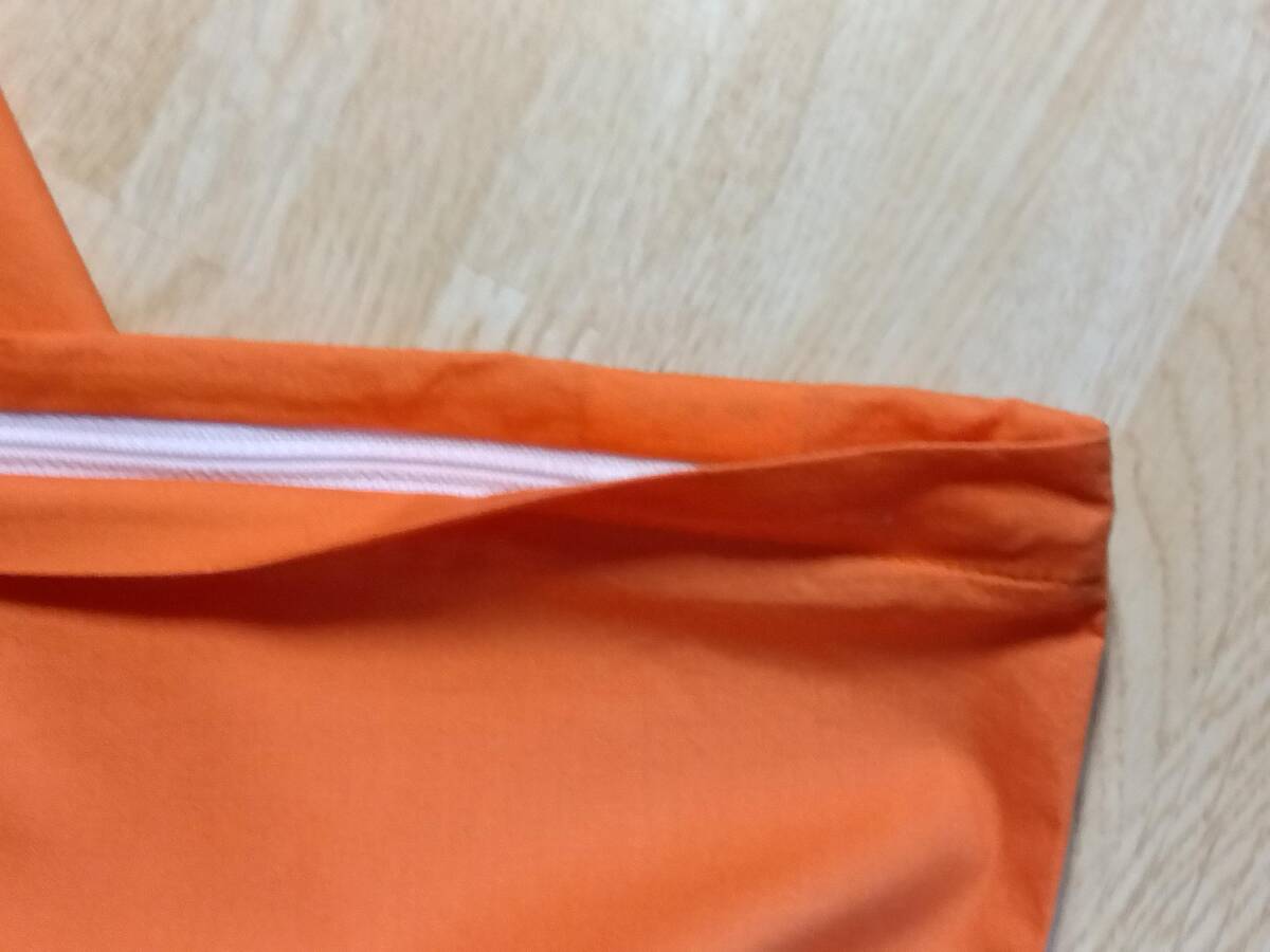 ★枕カバー（ピローケース）43×63cm オレンジ色★日本製 綿コットン100％ スーパーオレンジ（鮮やかなオレンジ）縫製キレイ丁寧の画像4