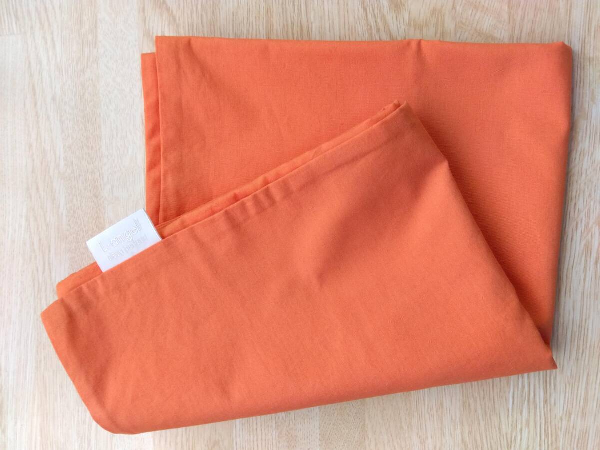 ★枕カバー43×63cm スーパーオレンジ色 安心の日本製・縫製丁寧キレイ★（鮮やかなオレンジ）綿コットン100％ ピローケース L-angelの画像1
