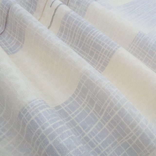 ゆめsaku2 新品 やまと誂製 紋紗 夏着物 正絹 仕付け糸付“優しい光と涼やかな風を味方に開く技ありの美しさ”小紋 1493の画像9