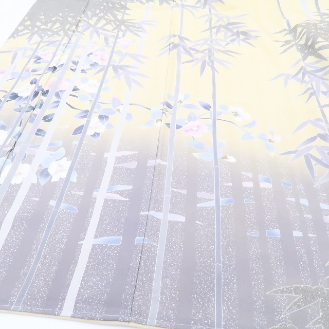 tomihisa 新品 手描き友禅 落款 恭平 着物 正絹 仕付け糸付 tomihisa 新品 手描き友禅 落款 恭平 着物 正絹 仕付け糸付
