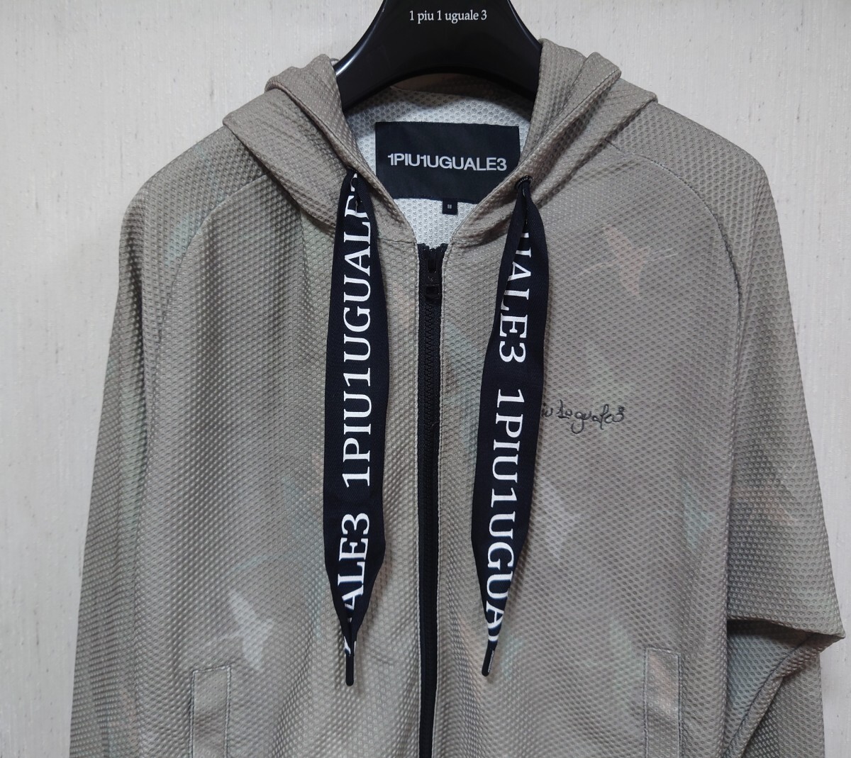 1piu1uguale3×R[ONE] (ウノピュウノウグァーレトレ) BIG SPINDLE MESH CAMO PARKA 2020SS RONE103-MS02 color GRAY size Ⅲ(S) akm fixerの画像7