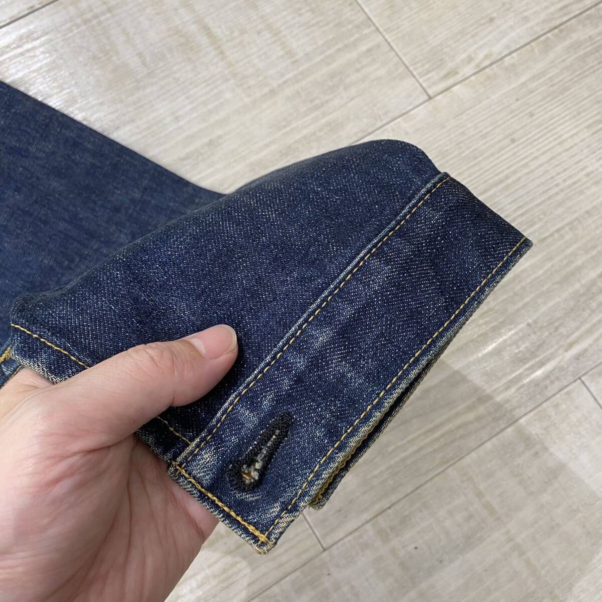 90s 濃紺 VINTAGE LEVI'S 71506 1st ファースト 大戦 モデル Gジャン ヴィンテージ リーバイス デニム ジャケット BIGE 復刻 日本製 36_画像3