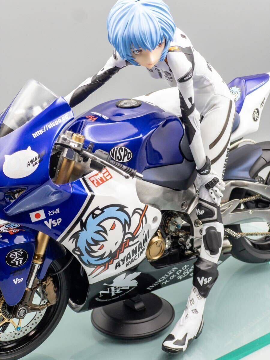 塗装済み完成品　綾波レイ　Racing Ver 1/6 ガレージキット　エヴァンゲリオン　Vispo 正規品　ガラス色アクリル台座付き_画像2