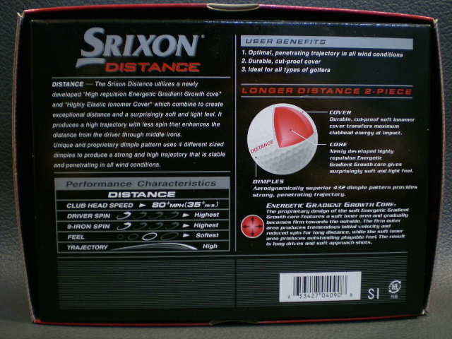 SRIXON・LONGER DISTSANCE・2PIECEの2ダース24個 未使用 ダンロップ スリクソン_画像7