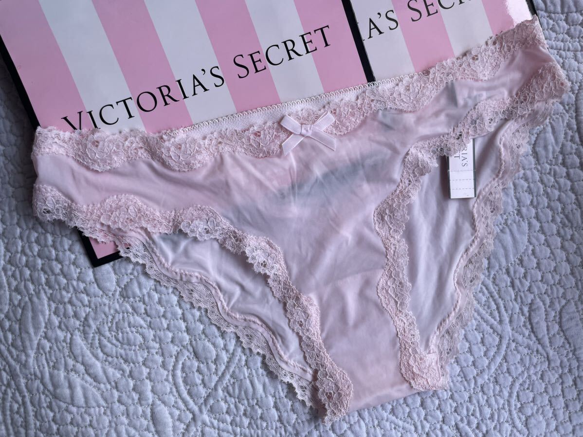  tag attaching rare * high class line Victoria Secret shorts bikini li bon pin k Sakura color floral print T-back song bread ti Logo underwear Ran Jerry 