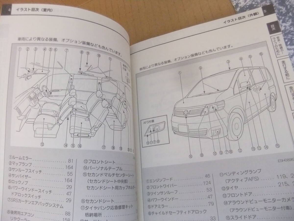 日産 SERENA セレナ純正 取扱説明書 ハイウェイスター◆中古品◆ セレナ C25-09 2005年 5月版 T00UM-1GK9A