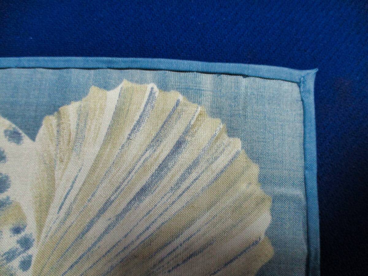 【ジム トンプソン 】 シルクスカーフ アンモナイト柄 ブルー系 （８２×８４㎝） ①の画像8