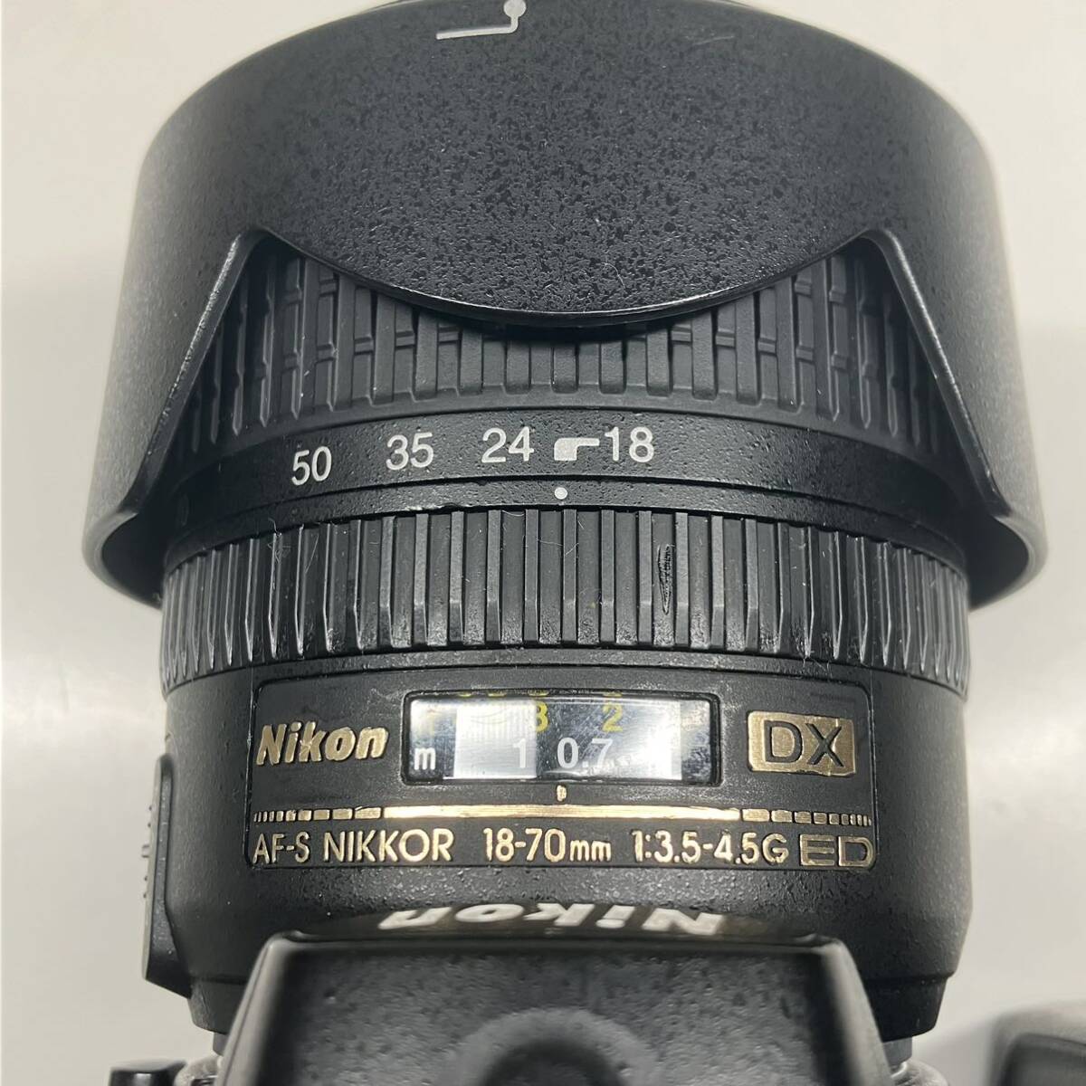 1円〜 3F Nikon ニコン デジタル一眼レフカメラ D5000 DIGITAL CAMERA 動作未確認 レンズAF-S NIKKOR 18mm-70mm ボディ ブラック キャップ