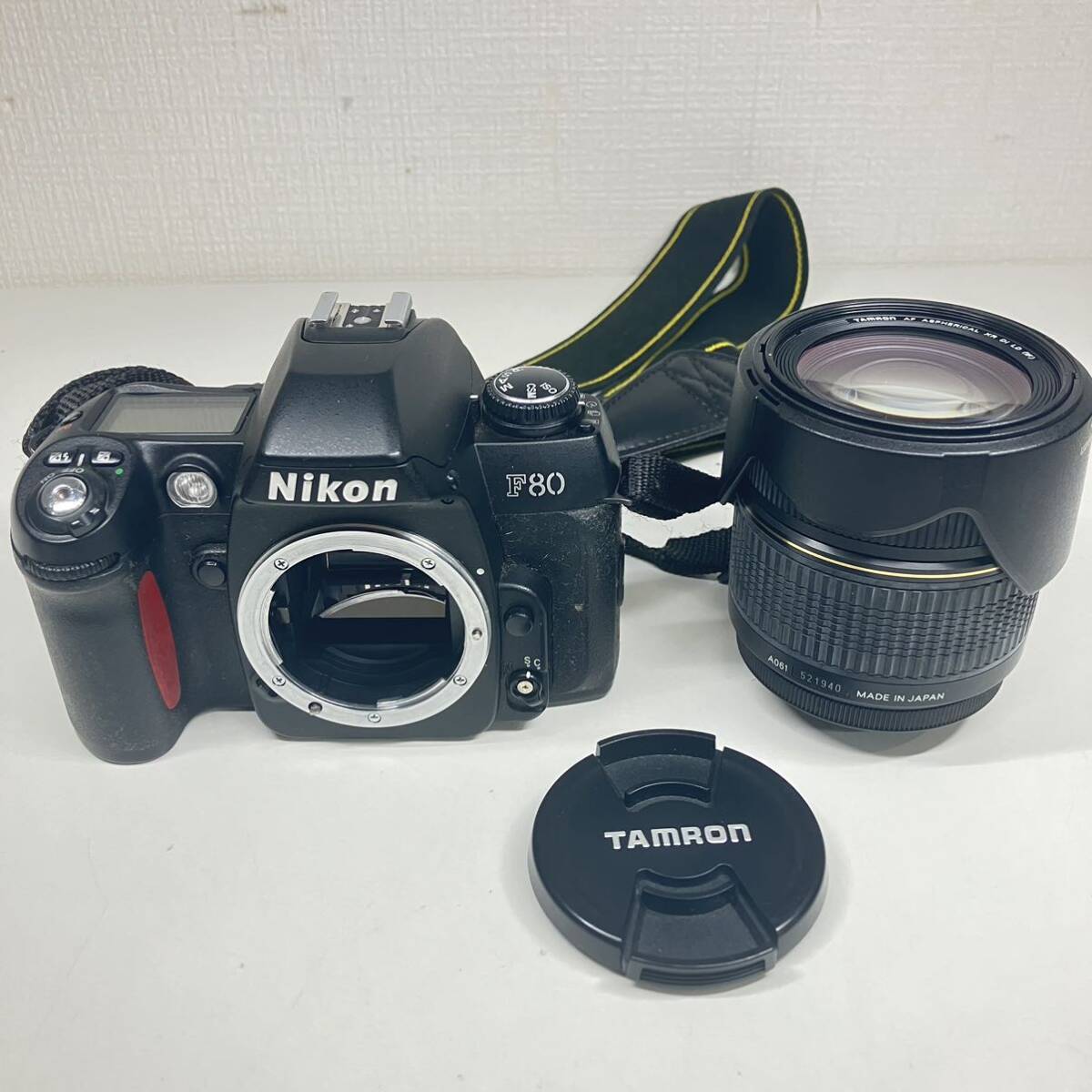 1円〜 3F Nikon ニコン デジタル一眼レフカメラ F80 QUARTZ DATE 動作未確認 レンズAF28mm-300mm TAMRON AF ASPHERICAL XR レンズキャップの画像1