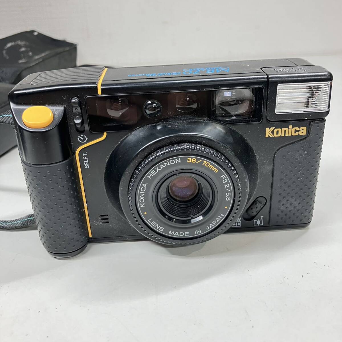 1円〜 3T Konica コニカ フィルムカメラ MR.70 POWER SHOOTER 一眼レフ用交換レンズ super-takumar 1:3.5/135 1:3.5/28 ストロボ まとめての画像2