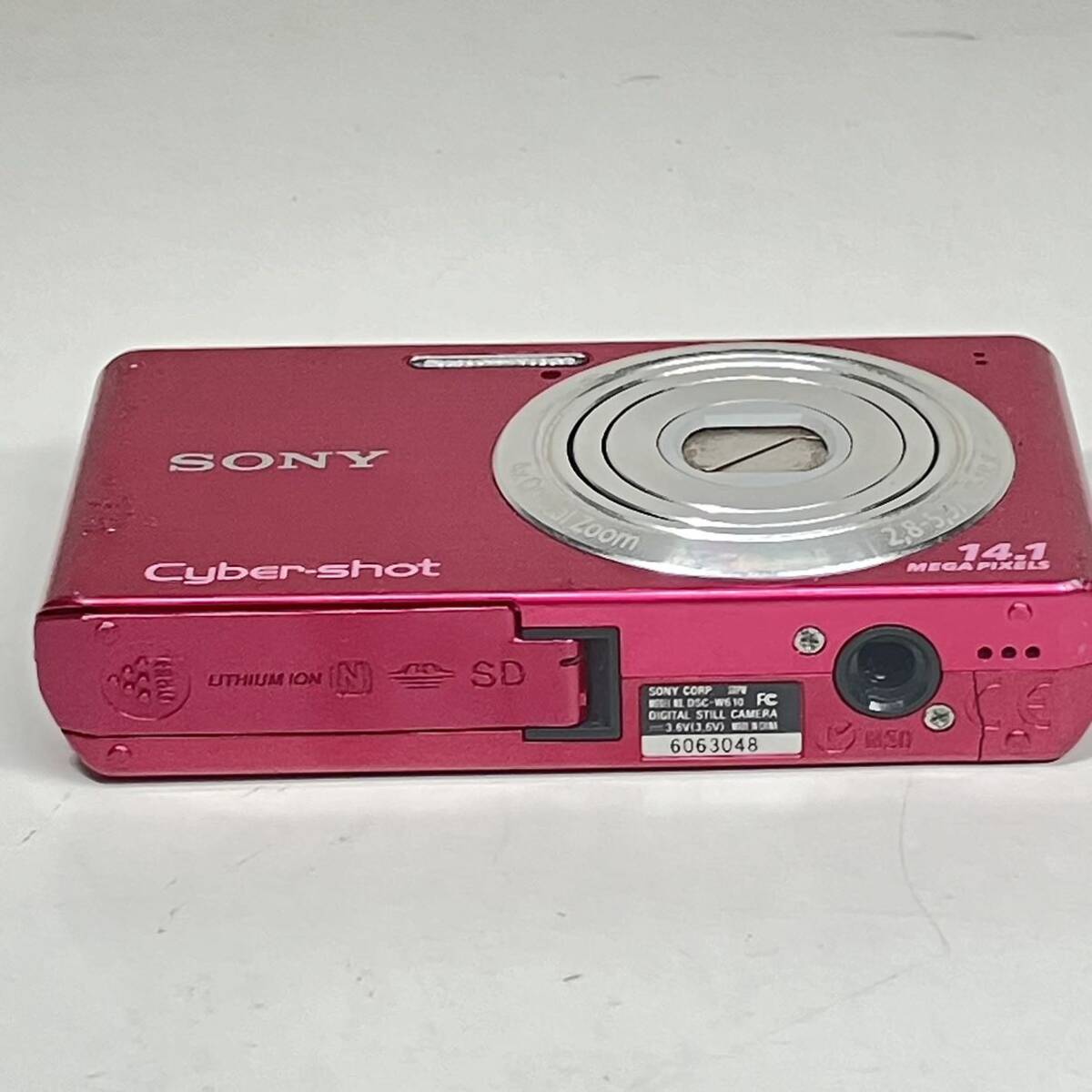 1円〜 3☆ SONY ソニー Cyber-shot サイバーショット コンパクトデジタルカメラ DSC-W610 バッテリー付き 動作未確認 デジカメ ピンク _画像5