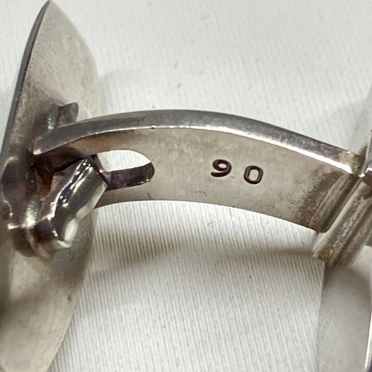 1円〜 3T シルバー925 GEORG JENSEN ジョージ ジェンセン SILVER925 カフス カフスボタン 90刻印 ブランド アクセ 重量14.78g スーツシーンの画像8