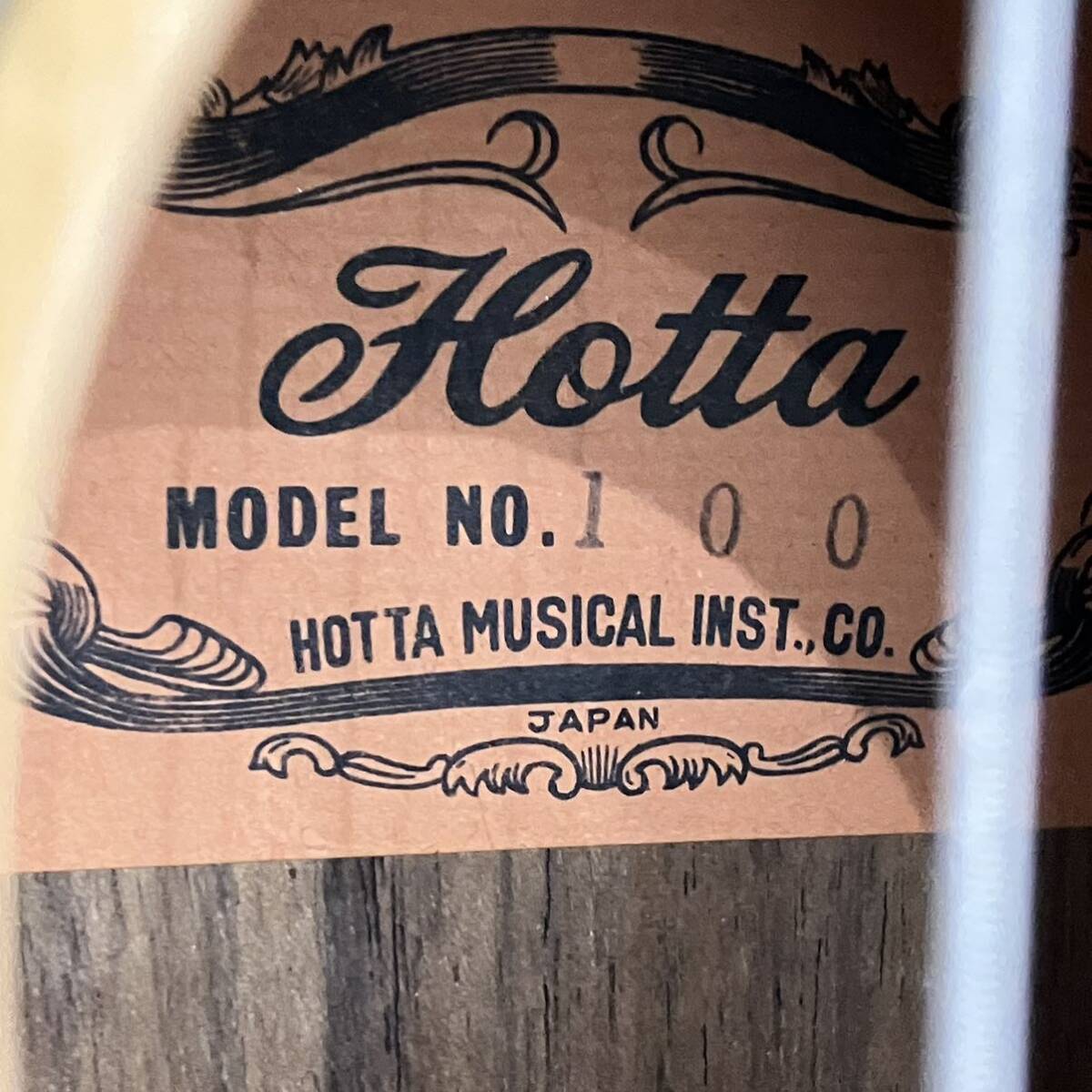 1円〜 4☆ Hotta アコースティックギター model No.100 弦楽器 堀田楽器 ミニサイズ アコギ ミニアコースティックギター の画像10