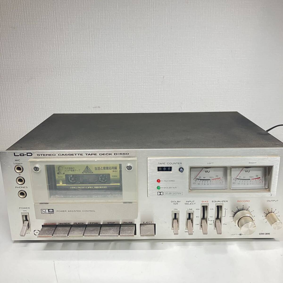 1 jpy ~ 4T Hitachi Lo-D low tiSTEREO CASSETTE DECK D-550 stereo cassette deck sound equipment Hitachi cassette deck electrification has confirmed 