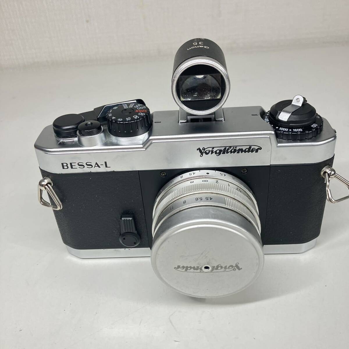 1円〜 4M フォクトレンダー VOIGTLANDER フィルムカメラ BESSA- L レンズ15mm F4.5 Canonアクセサリー付き 動作未確認 レトロ ヴィンテージの画像1