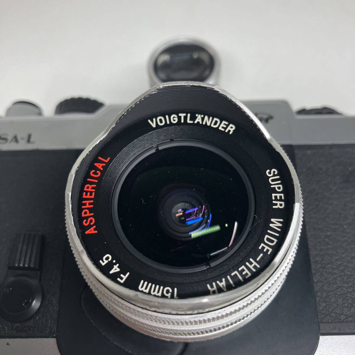 1円〜 4M フォクトレンダー VOIGTLANDER フィルムカメラ BESSA- L レンズ15mm F4.5 Canonアクセサリー付き 動作未確認 レトロ ヴィンテージの画像5