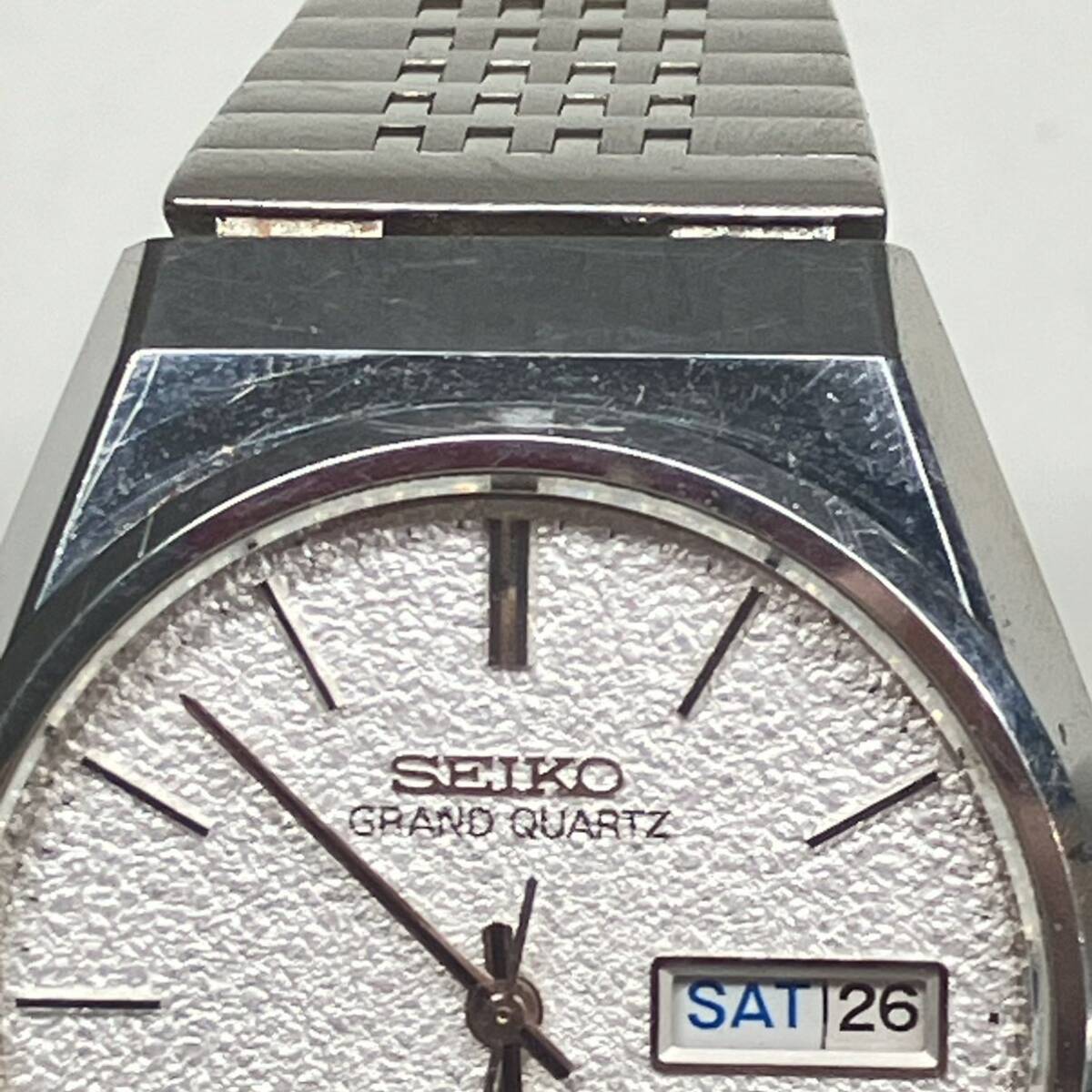 1円〜 SEIKO GRAND QUARTZ セイコー グランドクオーツ 腕時計 667904/4843・8050 クォーツ QZ 動作未確認 デイデイト シルバー文字盤の画像3