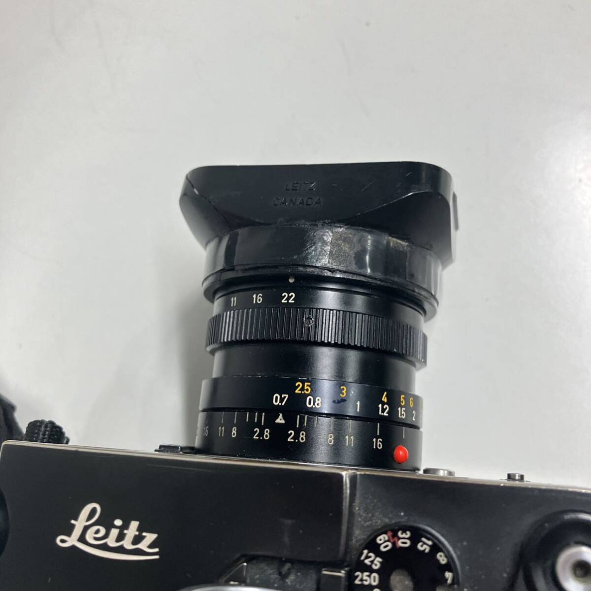 1円〜 4M LEICA ライカ フィルムカメラ M4-P 一眼レフ カメラ レンズ ELMARIT-M 1:2.8/28 カナダ 動作未確認 ヴィンテージ レトロ 