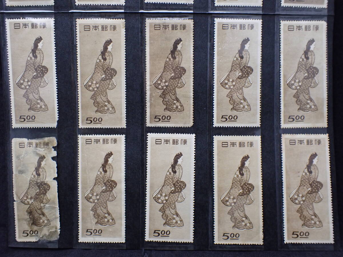 ◇希少◇日本切手 1948年 切手趣味週間 見返り美人 未使用 バラ計20枚◇の画像3